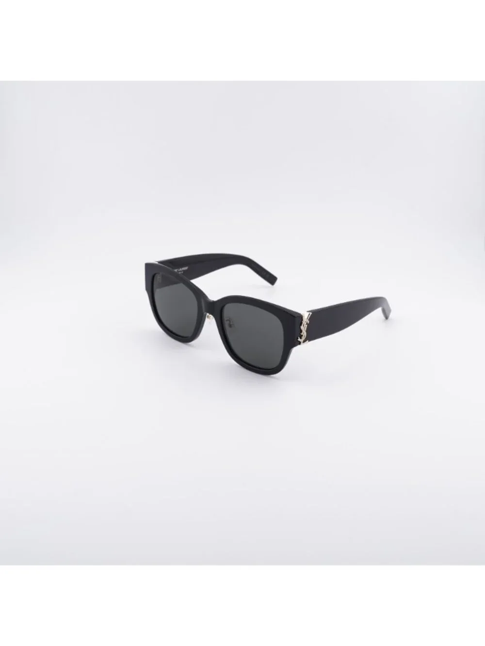 Saint Laurent SLM95/K 001 Sunglasses Black Square Frame, Grey Lenses